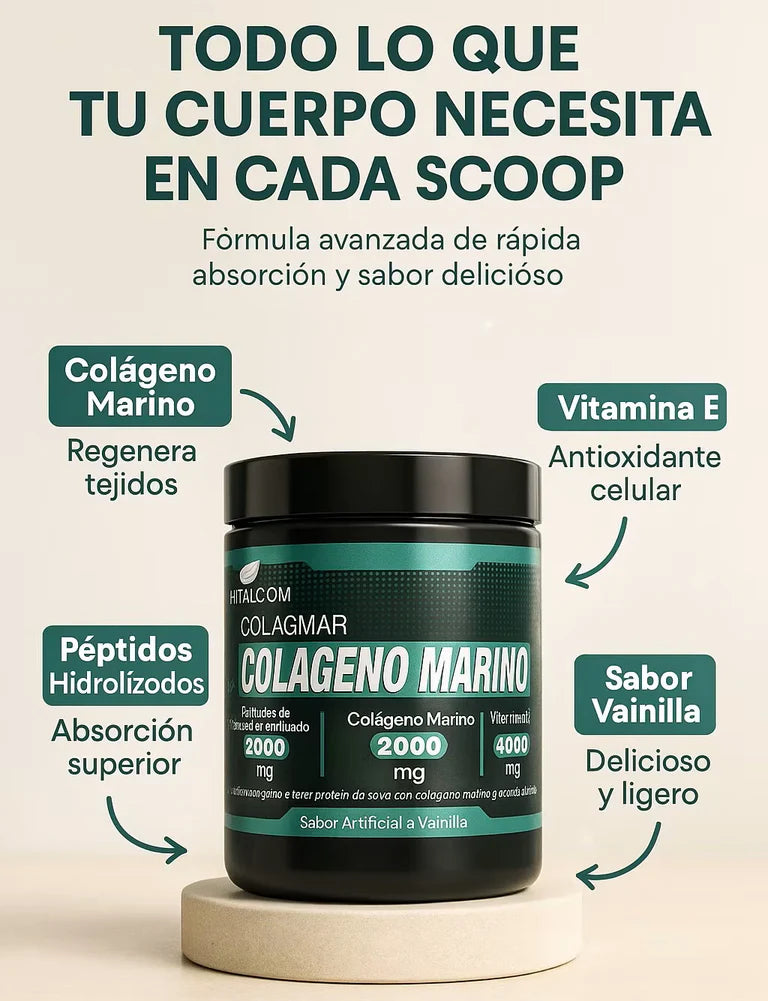 COLAGMARCOLÁGENO MARINO™ : Luce radiante desde adentro hacia afuera