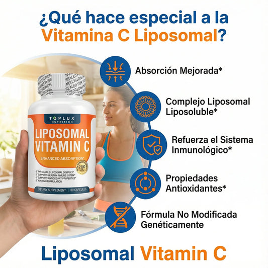50%OFF LIPOSOMAL VITAMIN C™ + E-BOOK🎁 :Alta absorción Energía, defensas y circulación para mujeres +40