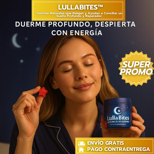 LULLABITES™: Gomitas Naturales que Relajan y Ayudan a Conciliar un Sueño Profundo y Reparador.