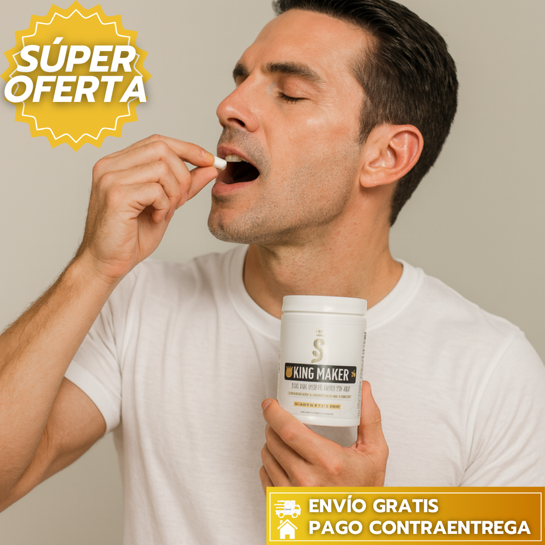 KING MAKER™: Multivitamínico masculino que impulsa energía, resistencia y fuerza para un rendimiento diario.