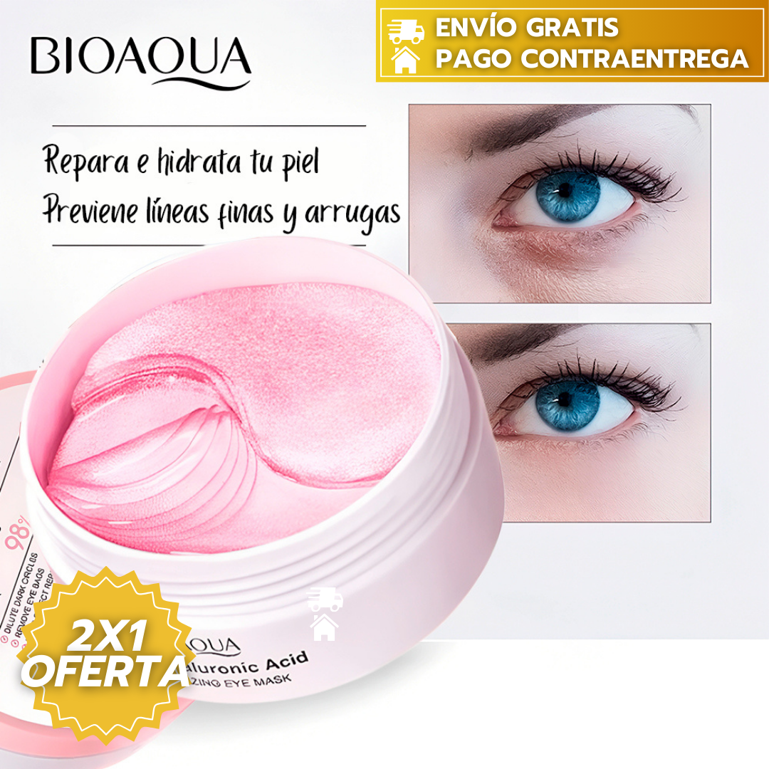 50%OFF 2x1: BIOAQUA Rose-Gleam™: Parches de Hidrogel que Hidratan, Desinflaman e Iluminan el Contorno de Ojos.