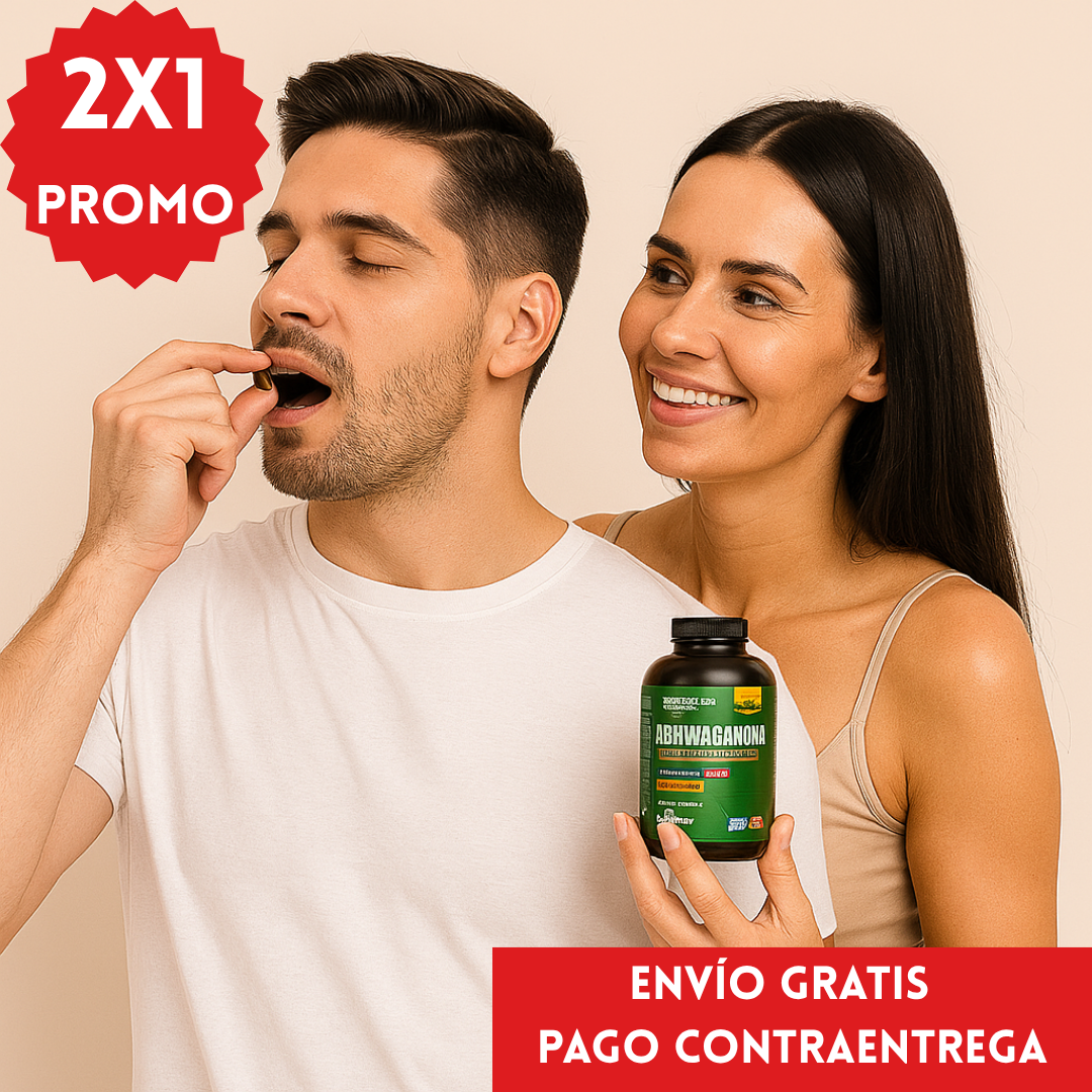 Oferta Especial 2x1: Ashawagandha™, reduce la ansiedad, el estrés y mejora la calidad del sueño.