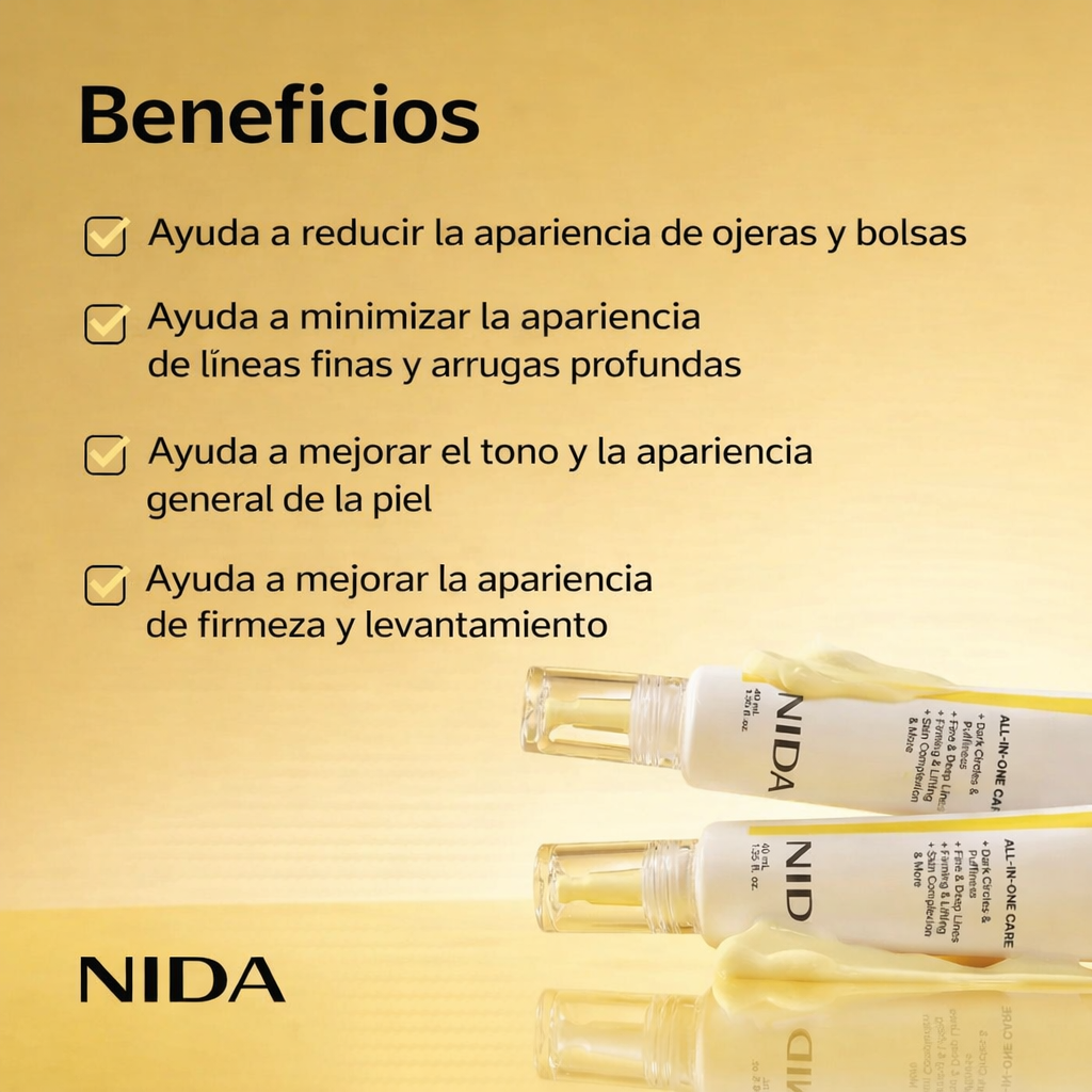 50%OFF  NIDA REVIVE™: Crema Rejuvenecedora para Cara ,Ojos y Cuello con Efecto Luminoso y Antiedad
