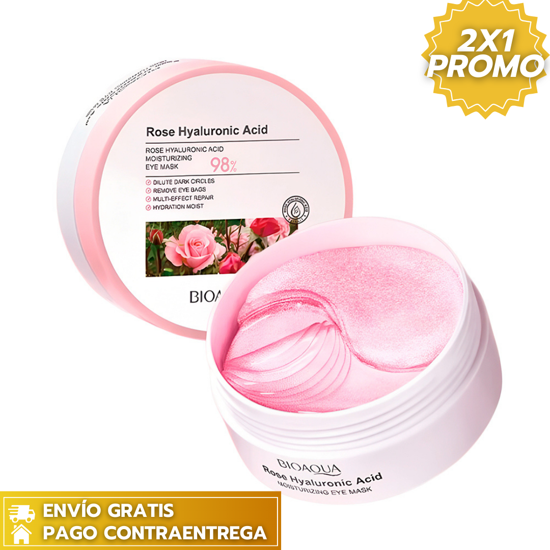 50%OFF 2x1: BIOAQUA Rose-Gleam™: Parches de Hidrogel que Hidratan, Desinflaman e Iluminan el Contorno de Ojos.