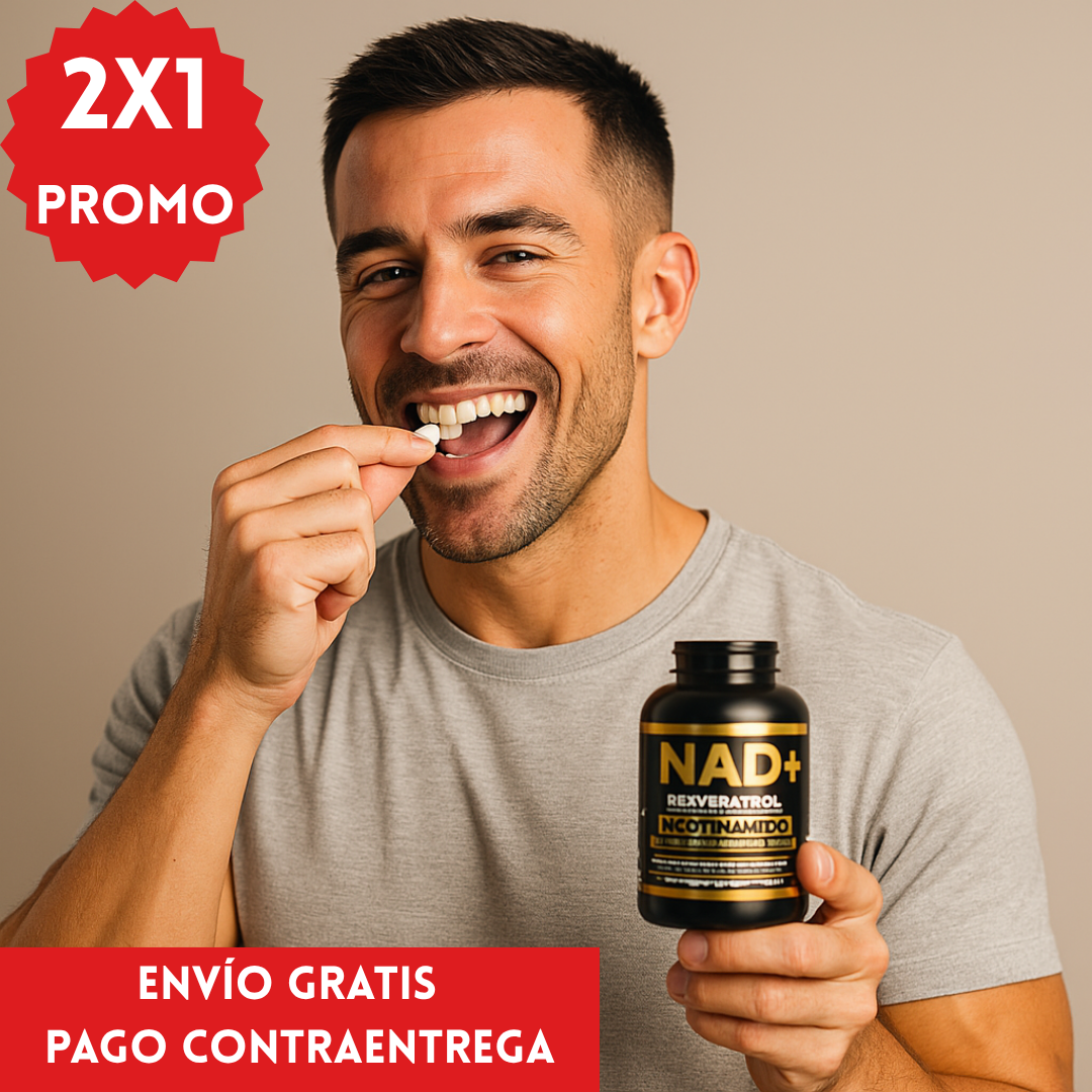 OFERTA ESPECIAL 2X1:Nad + Resveratrol™: Cápsulas que reactivan la energía celular y rejuvenecen desde el interior.