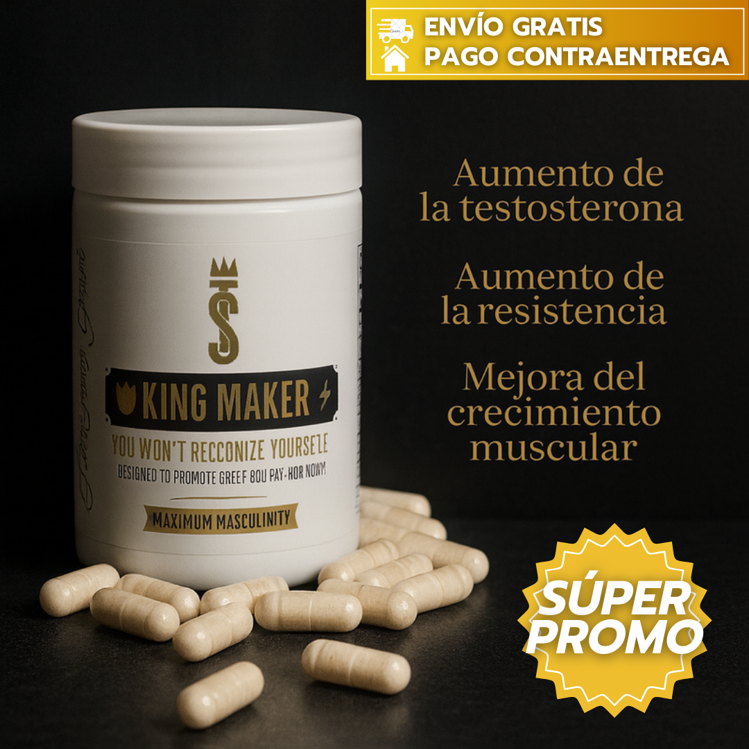 KING MAKER™: Multivitamínico masculino que impulsa energía, resistencia y fuerza para un rendimiento diario.