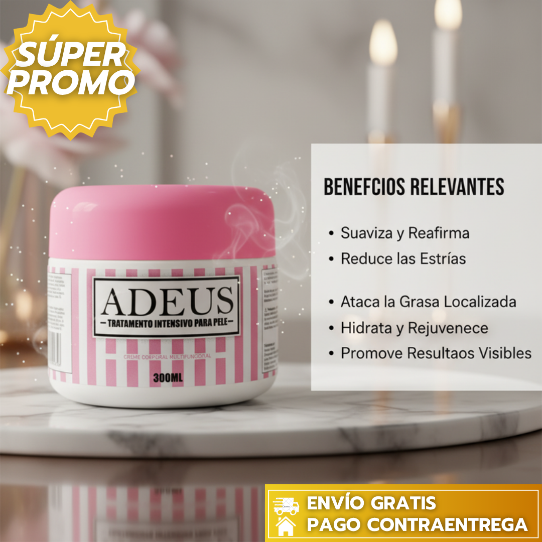 ADEUS Multi-Action™: Crema corporal anticelulítica reafirmante con extracto de asiática y algas marinas.