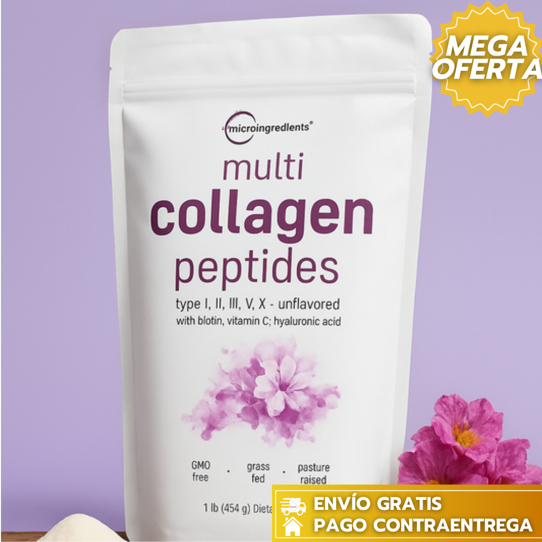 Multi Collagen Peptides™:Nutre tu piel, cabello y articulaciones con colágeno hidrolizado