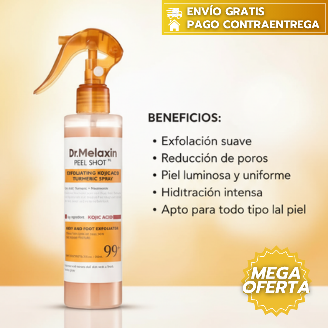 DR.MELAXIN PEEL SHOT™: Exfoliante para la piel, elimina impurezas dejando una piel radiante.
