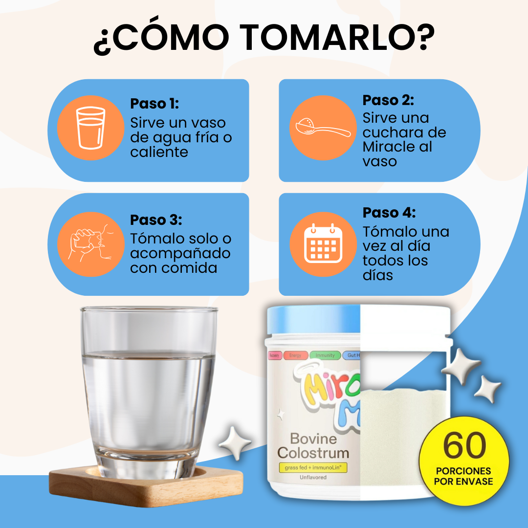 50%OFF  MIRACLE MOO™: Suplemento en Polvo que Refuerza Defensas, Mejora la Digestión y Realza tu Vitalidad Natural.