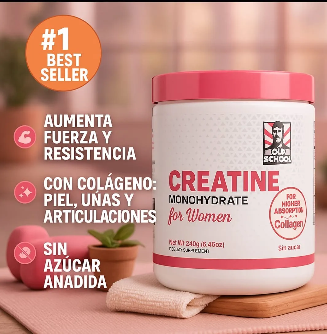 50%OFF- MONOHIDRATO DE CREATINA™ + E-Book 🎁 : Creatina en Polvo para Mujeres Especial MAX, más fuerza, más rendimiento, mejores entrenamientos 💪