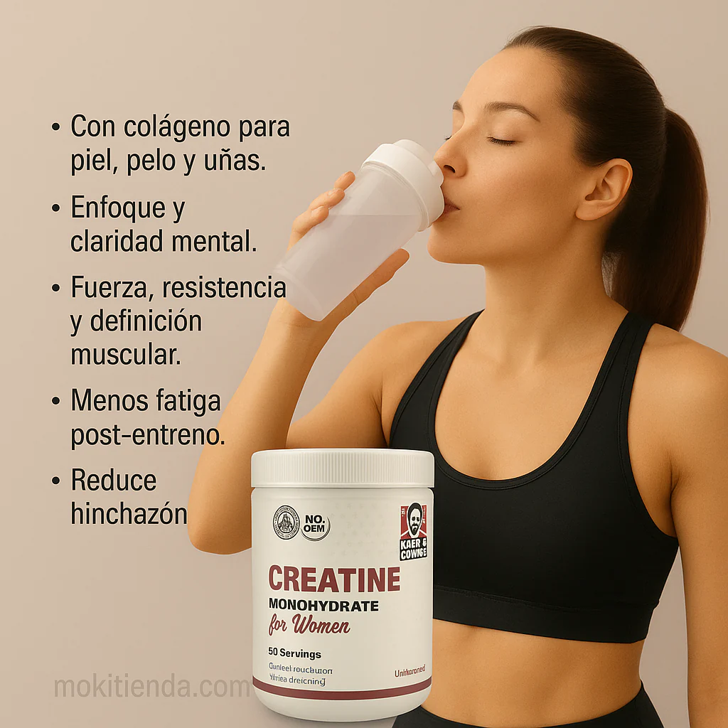 50%OFF- MONOHIDRATO DE CREATINA™ + E-Book 🎁 : Creatina en Polvo para Mujeres Especial MAX, más fuerza, más rendimiento, mejores entrenamientos 💪