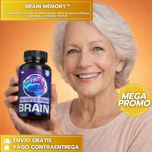 BRAIN MEMORY™: Suplemento Contra la Neuropatía natural para enfoque, claridad y energía mental