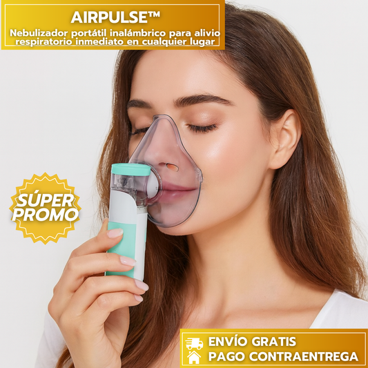 AIRPULSE™: Nebulizador portátil inalámbrico para alivio respiratorio inmediato en cualquier lugar