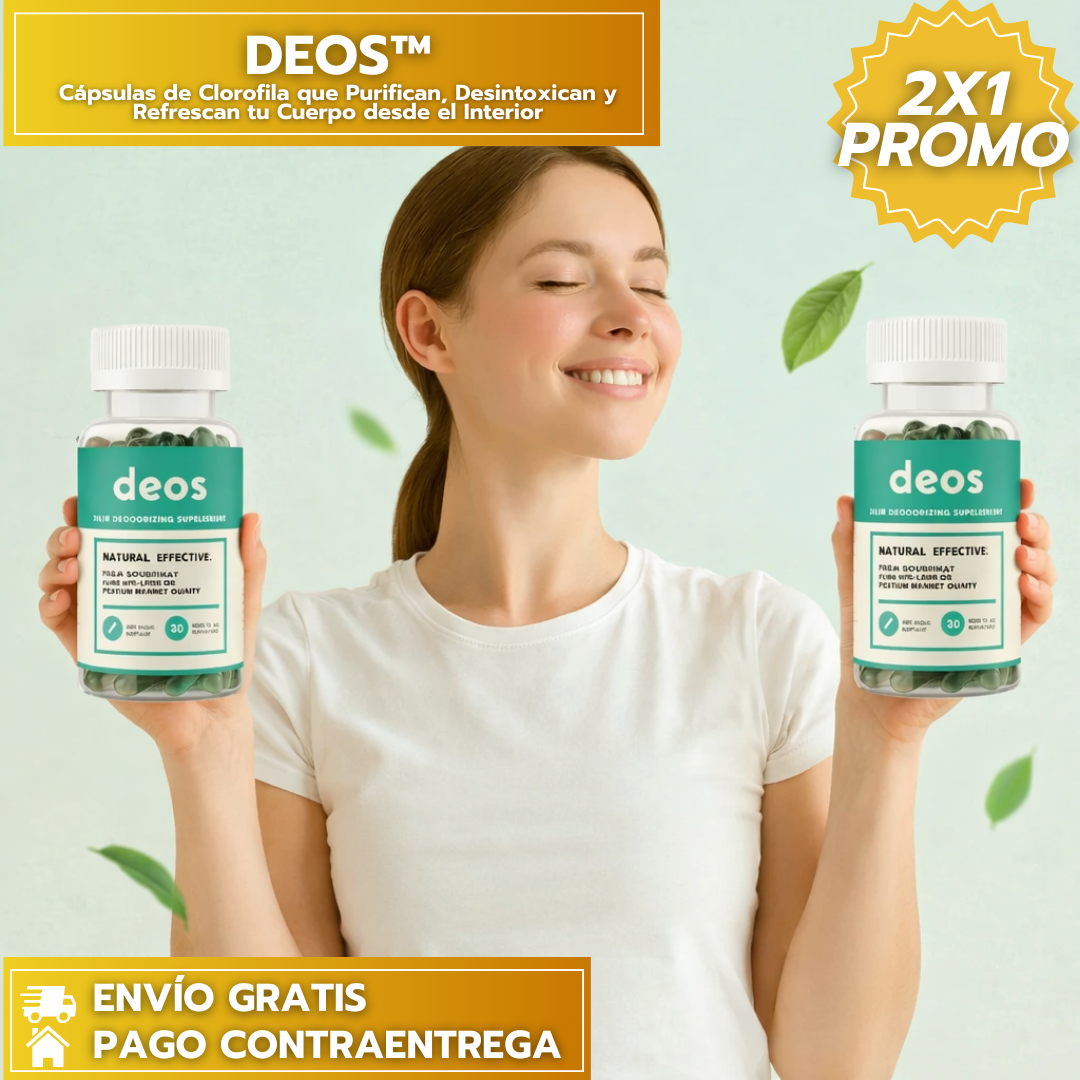 50%OFF 2x1  DEOS™: Cápsulas de Clorofila que Purifican, Desintoxican y Refrescan tu Cuerpo desde el Interior.