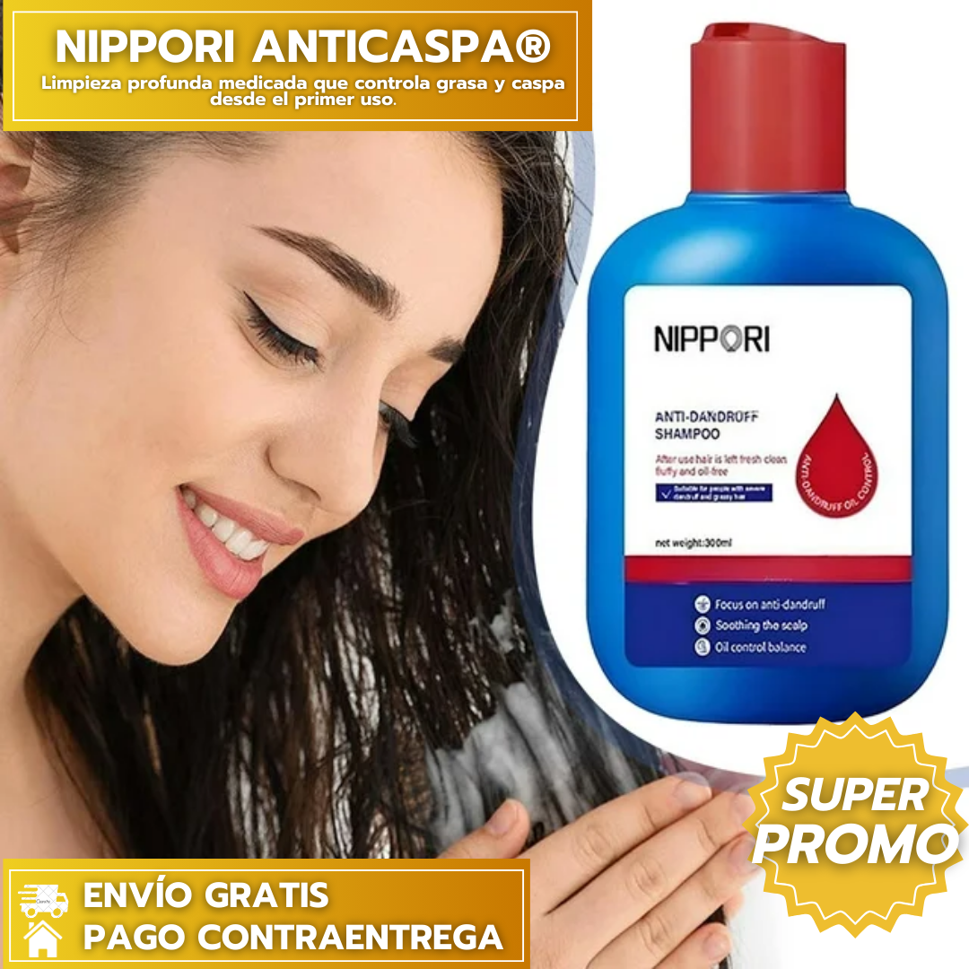 NIPPORI ANTICASPA XTREM™: Limpieza profunda medicada que controla grasa y caspa desde el primer uso.