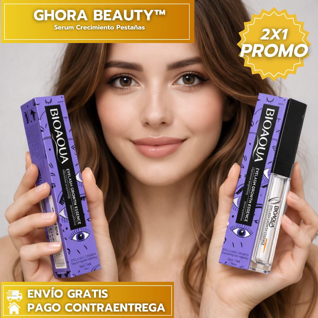 50%OFF 2x1: BIOAQUA GHORA BEAUTY™: Serum Crecimiento Pestañas