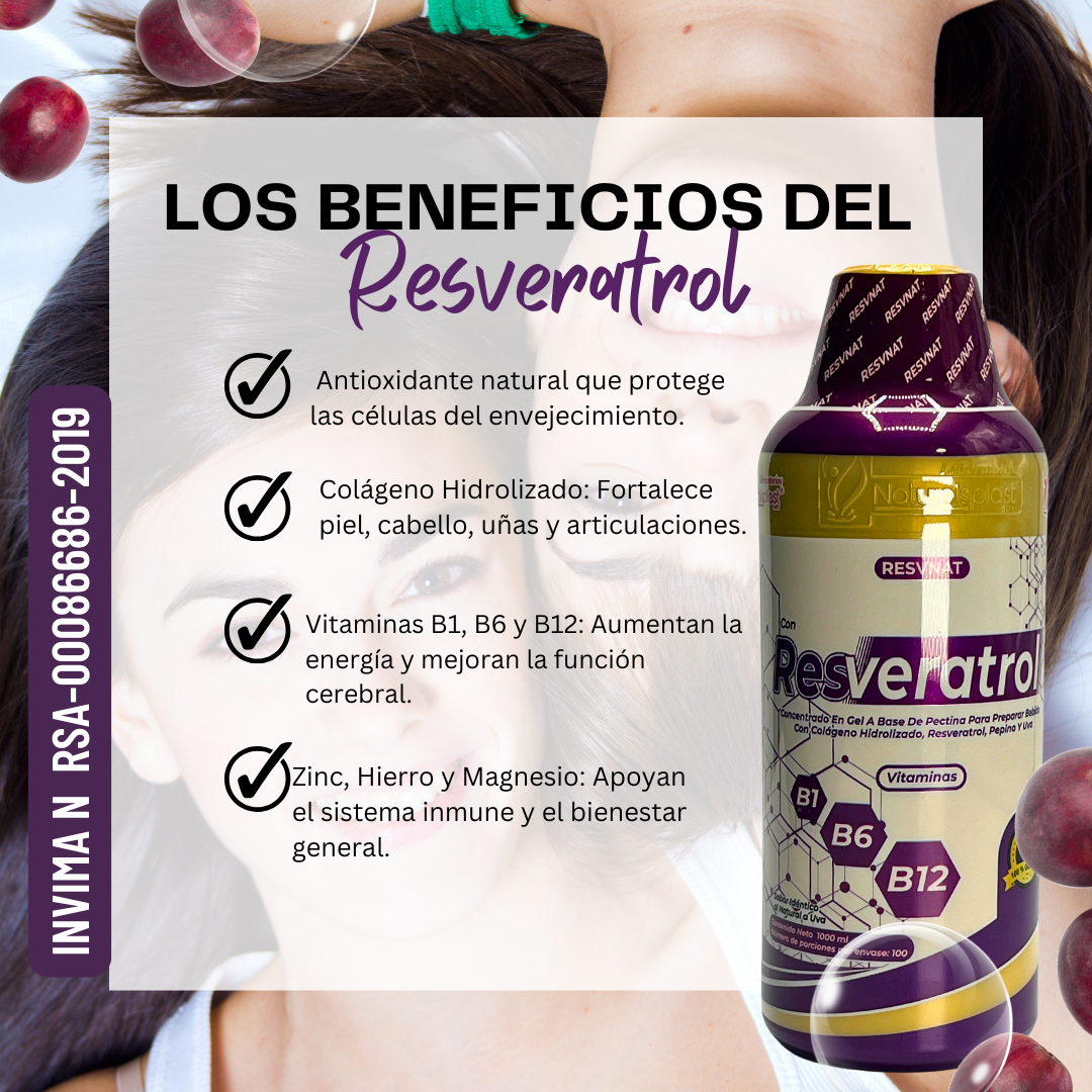 Resvertrol 1000ml Nh™: ORIGINAL potente antioxidante que retrasar el envejecimiento