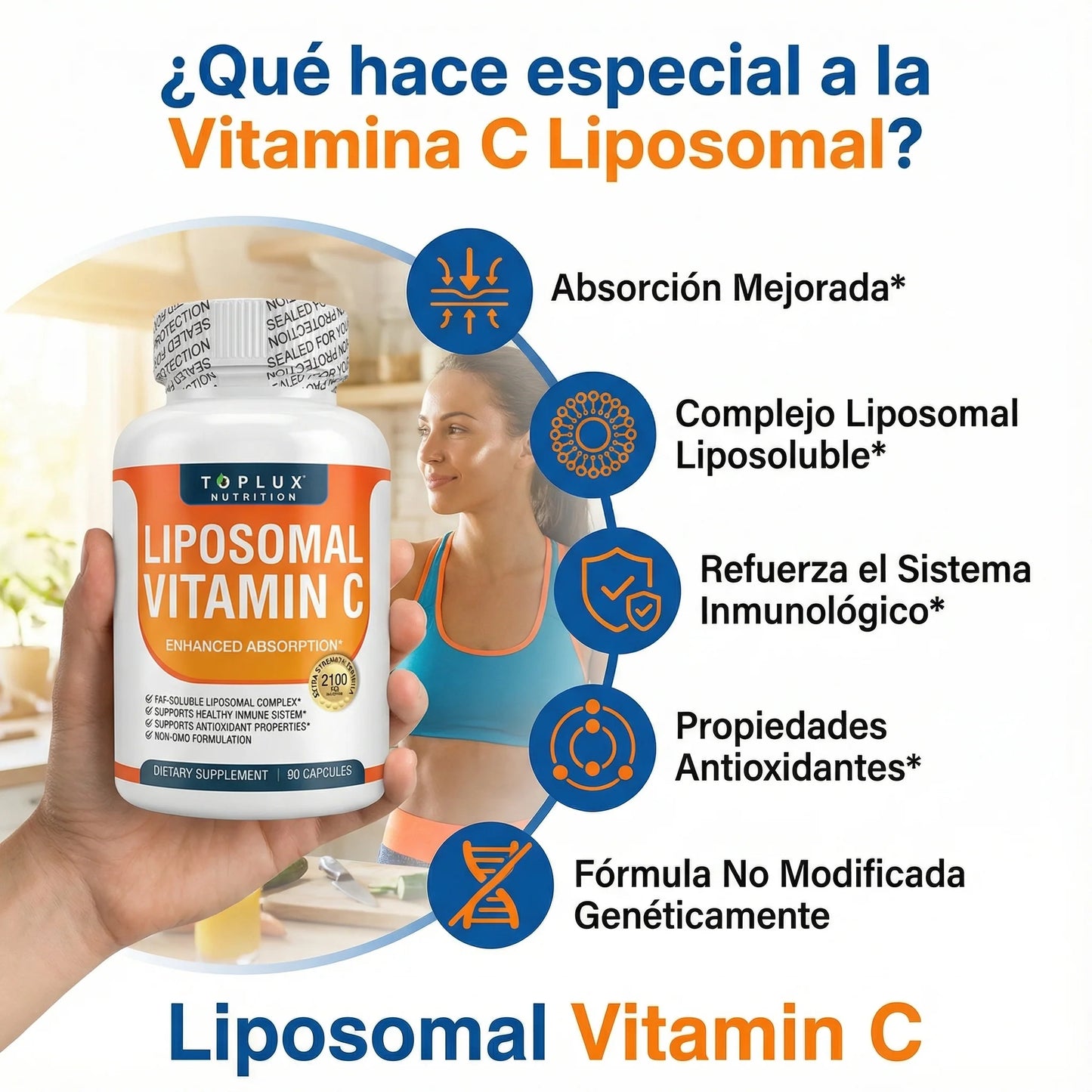 50%OFF LIPOSOMAL VITAMIN C™ + E-BOOK🎁 :Alta absorción Energía, defensas y circulación para mujeres +40